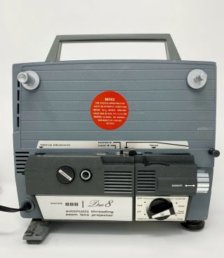 Vintage Montgomery Wards 888 Duo 8 Auto 8mm Movie Projector - See Video In Descr