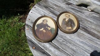 Vintage Set Of 2 1920 Style Wall Hanging Frames Shabby Primitive Farmhouse Style