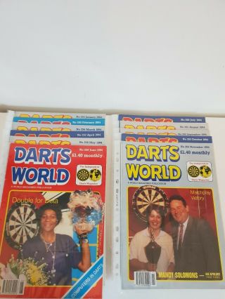Darts World Magazines - 11 Issues 1994 Vintage