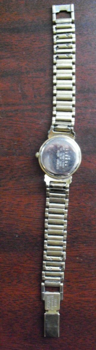 Vintage Citizen Quartz Stainless Steel Gold Tone Womens Wrist Watch 2