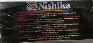 Nishika N9000 3D 35mm Quadra Lens Film Camera n - 9000 open box 2