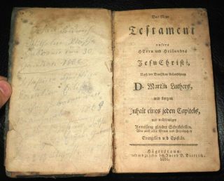 1806 UNRECORDED 1st MD HOLY BIBLE Testament HAGERSTOWN Pennsylvania German 6