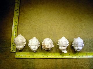 5 X Excavated Vintage Doll Parts Hertwig Age 1890 Altered Art 12767