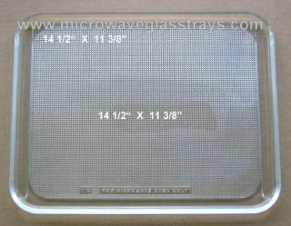 Vintage Recycled Microwave Oven Glass Plate / Tray 14 1/2 " X 11 3/8 "