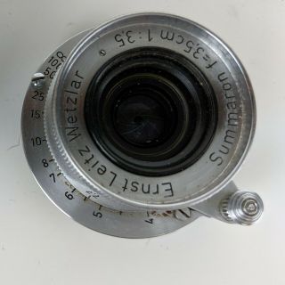 Leica Ernst Leitz Wetzlar f3.  5 35mm Summaron Lens Screw Mount Fungus 2