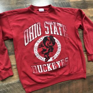 OSU Ohio State University Buckeyes Vintage Crewneck Sweatshirt Sz M Pullover 90s 3