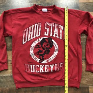 OSU Ohio State University Buckeyes Vintage Crewneck Sweatshirt Sz M Pullover 90s 6