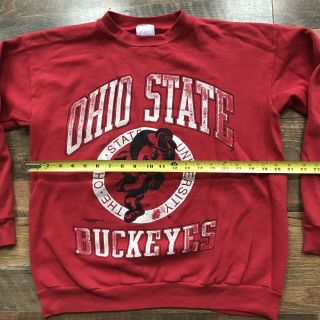 OSU Ohio State University Buckeyes Vintage Crewneck Sweatshirt Sz M Pullover 90s 7