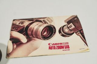 CANON AUTO ZOOM 518 8 FILM CAMERA W/ORIGINAL CASE GREAT 8