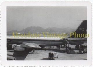 Old Hongkong Photo Airliner Kai Tak Airport Hong Kong Vintage C.  1960