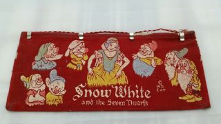 Vintage Snow White And The Seven Dwarfs Pencil Case.  A