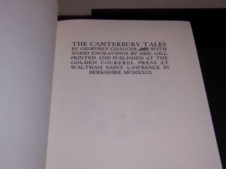Folio Society THE CANTERBURY TALES Geoffrey Chaucer Illustrated by Eric Gill 3