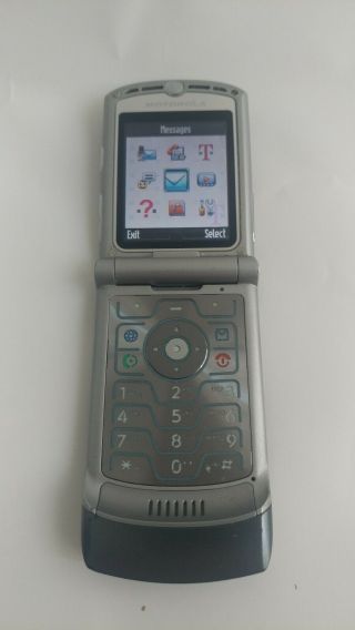 Motorola Razr V3 - Gray (t - Mobile) Cellular Phone,  Multiple Chargers