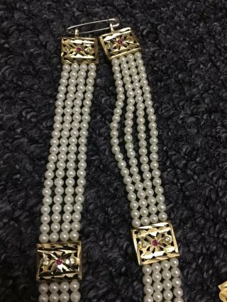Vintage antique Pearl Victorian Style Costume Jewellery 3