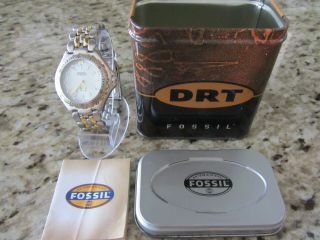 Fossil Drt Vintage 50 Meters Watch Never Worn Fossil Blue Am - 3102