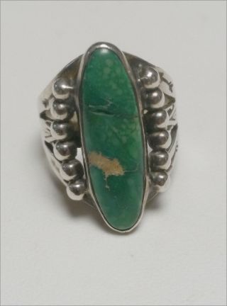 Vintage Navajo Turquoise And Silver Ring