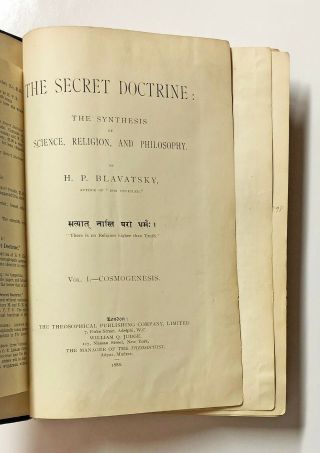 The Secret Doctrine HELENA BLAVATSKY 6 vols FIRST EDITION 1888 Lucifer THEOSOPHY 8