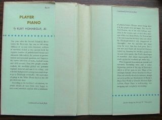 Player Piano by Kurt Vonnegut a First Printing in its DJ Scribners 1952 4