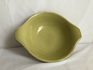 Vintage Russel Wright Pottery By Steubenville Lettuce Green Serving Bowl 9 1/2”