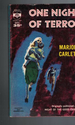 One Night Of Terror By Marjorie Carleton Paperback Berkley Medallion G411