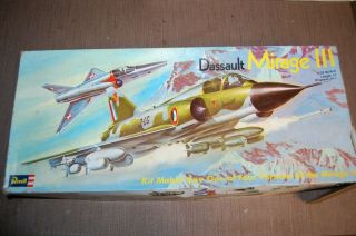 Vintage 1/32 Revell Dassault Mirage Iii French Delta Wing Jet Fighter Worn Box
