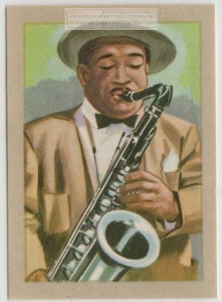1840s " Adolphe " Sax Invents Saxiphone Musical Instruments Vintage Trade Card