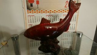 Blue Mountain Pottery Fish Trout glazed in Red 1978 Vintage 5