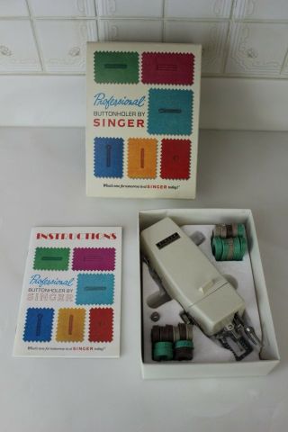 Vintage Singer Professional Buttonholer For Slant Needle Zig Zag Sewing Machines