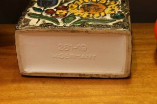 Retro Vintage West German Pottery Fat Lava Vase Scheurich 281 - 19 Rare D Sign 4