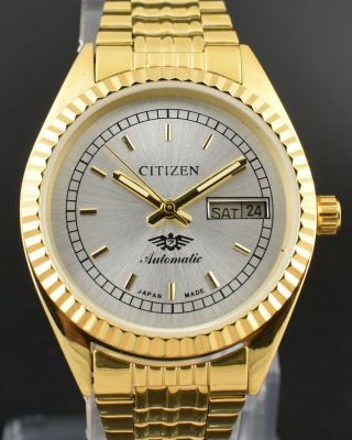 Vintage Citizen Automatic 21 Jewel Gold Plated Day Date Men 