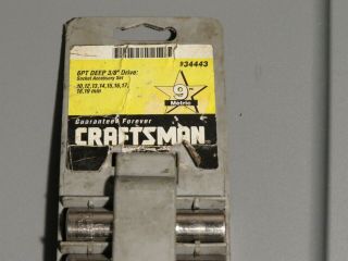 Craftsman 9 - 34443,  6pt.  Deep Well 3/8 " Drive 9pc.  Socket Set Metric,  Vintage,