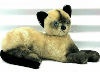 Vintage R Dakin Siamese Kitty Cat 14 " Plush Stuffed Animal 1973
