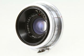 Zeiss Heavy Biogon 3.  5cm (35mm) f/2.  8 Red T Lens for Zeiss Ikon Contax II III 3