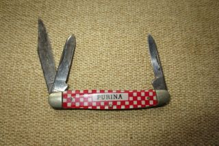 Price Vintage Purina 3 Blade Pocket Knife By Kutmaster Utica Ny.