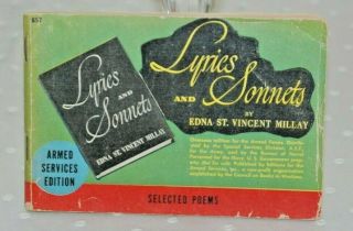 Vintage Armed Services Edition - 857 - Lyrics & Sonnets By Edna St.  Vincent Millay