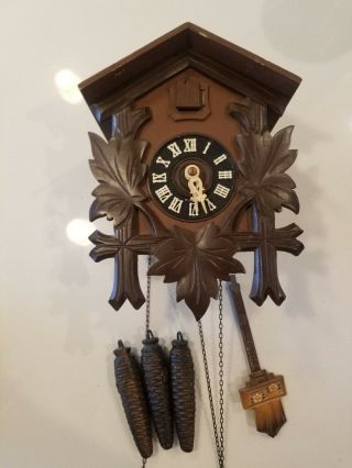 Vintage Black Forest Cuckoo Clock West Germany.
