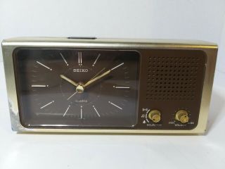 Vintage Seiko Om508g Desk Alarm Quartz Clock - Made In Japan Rare Watch My Video