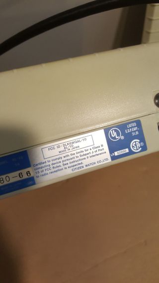 Citizen MSP - 20 Dot Matrix Printer Parallel Vintage Retro AL - 10 Atari IBM Apple ? 8
