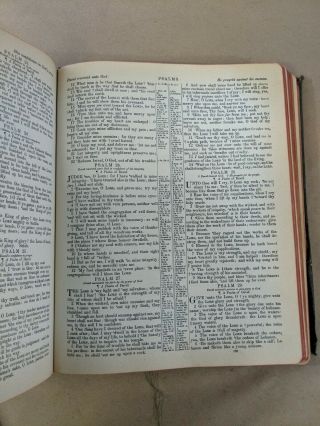 H6 NE STANDARD REFERENCE BIBLE BLUE RIBBON HERTEL RED LETTER EDITION VINTAGE ' 36 3