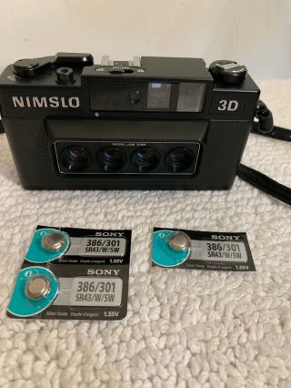 Nimslo 3d Quadra Lens 35mm Camera W/ Batteries