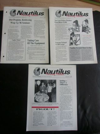 Vintage Rare 3 Nautilus Newsletters Arthur Jones Bodybuilding Exercise