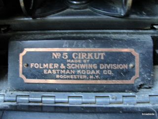 No.  5 Cirkut camera Folmer Schwing - Eastman Kodak 3