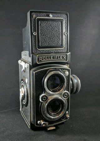 Rolleiflex Franke & Heidecke Tessar 1:3.  5 F=75mm Synchro Compur Tlr Camera
