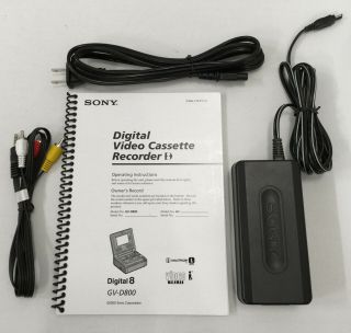 SONY GV - D800E PAL DIGITAL 8 HI8 8MM NTSC VCR GREAT SHAPE BOX 6