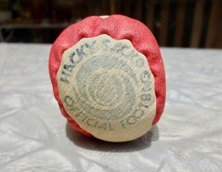 Vintage Wham - O Leather Hacky Sack Official Footbag Patent 4151994 Red & White