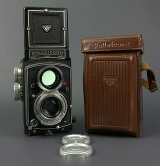 Rolleicord V Model K3c 1954 Twin Lens Reflex (tlr) Camera 75mm 4.  5 Xenar