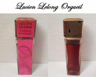 Rare 1946 Vintage Lucien Lelong Orgueil Casual Perfume 1 Fl Oz York Paris