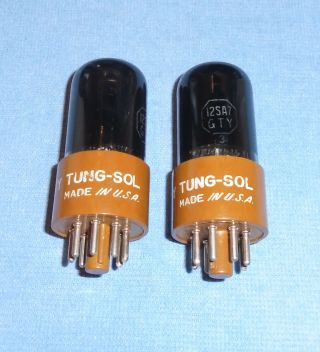 2 Tung - Sol Jan Ctl 12sa7 - Gty Radio Vacuum Tubes - 1959 Vintage Rf Pentodes