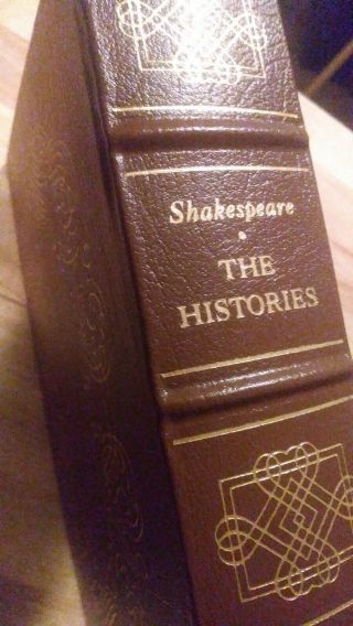 The Histories By William Shakespeare - Easton Press Leather - 100 Greatest Books