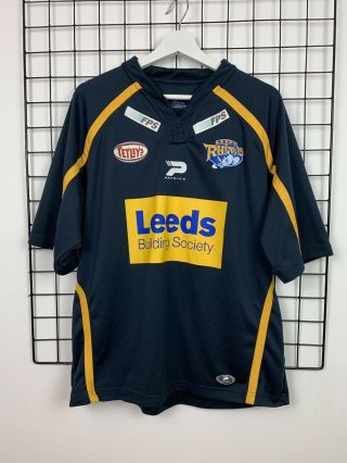 Vintage Leeds Rhinos Rugby League Away Shirt Kit Top Navy Blue Retro Xl Men 